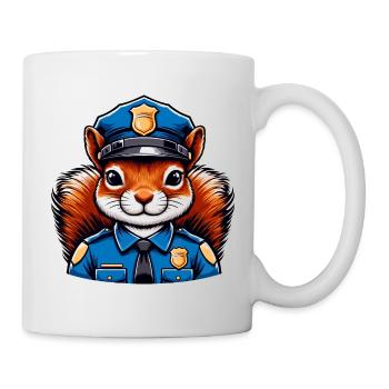 Officer Eichhörnchen - Tasse - Weiß - Rechts