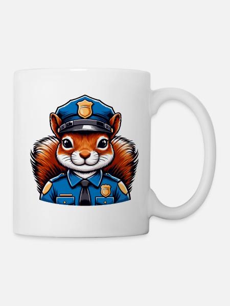 Officier Écureuil - Mug blanc - blanc