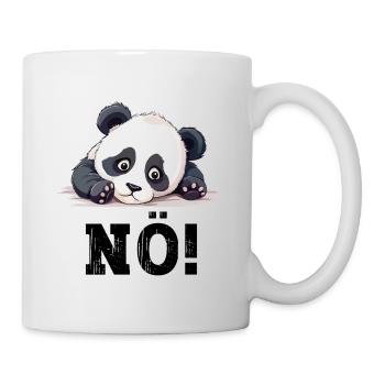 Nö Einfach Nö No Nein Panda Bär Süß Lustig Spruch - Tasse - Weiß - Rechts