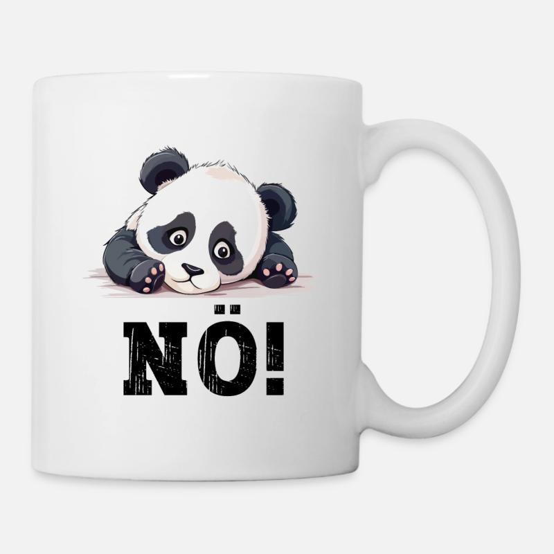 Nö Einfach Nö No Nein Panda Bär Süß Lustig Spruch - Tasse - Weiß