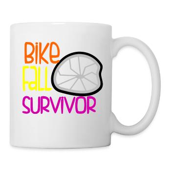 Vélo Chute Survivant Drôle Moto Accident Accident - Mug blanc - blanc - Droite