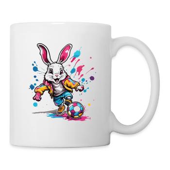 Lapin de football / Animal / Football / But / Sport - Mug blanc - blanc - Droite