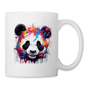 Panda / Tier / Zoo / Bambus / Wild / Kindlich - Tasse - Weiß - Rechts