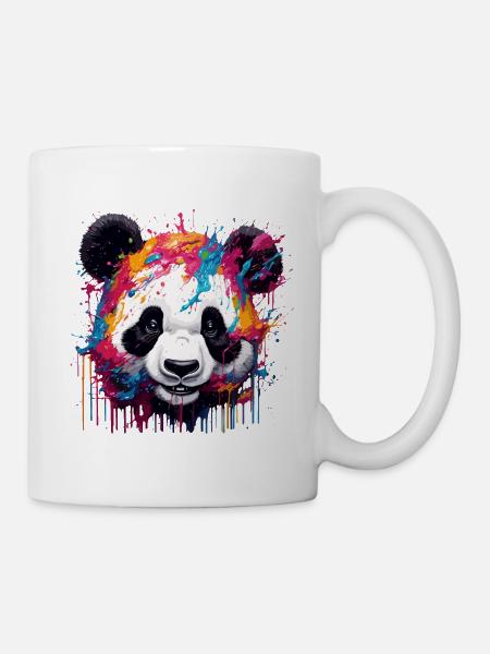 Panda / Animal / Zoo / Bambou / Sauvage / Enfantin - Mug blanc - blanc