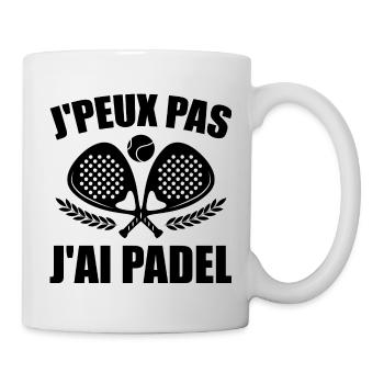 J'Peux Pas J'ai Padel Padel Raquette Padeliste - Mug blanc - blanc - Droite