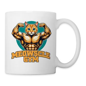Gymnase Miaousscle - Mug blanc - blanc - Droite