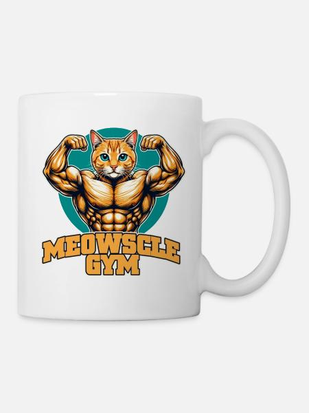 Mauz Fitnessstudio - Tasse - Weiß