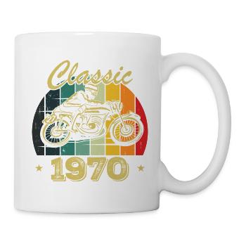 Vintage Classic Birthday Gift Born in 1970 - Mug - white - Right