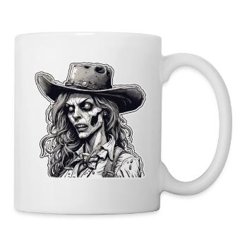 Cow Girl / Wilde Westen / Wüste / Lasso / Rodeo - Tasse - Weiß - Rechts