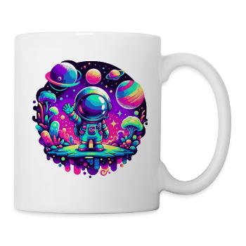 Kleiner Astronaut Pink - Tasse - Weiß - Rechts
