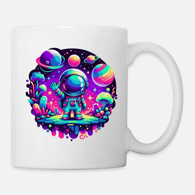 Kleiner Astronaut Pink - Tasse - Weiß