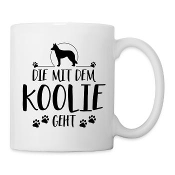 Die mit Koolie geht Hunde Hund Wilsigns - Tasse - Weiß - Rechts