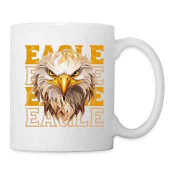 eagle, eagle head, bird of prey, bird of prey, animal, nature - Mug - white - Right