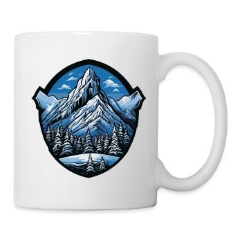 Symbol Berge Wappen - Tasse - Weiß - Rechts