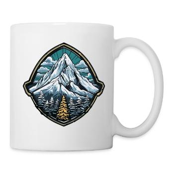 Berge Bergsteiger Symbol - Tasse - Weiß - Rechts