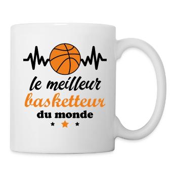 meilleur basketteur du monde, basket, basket-ball - Mug blanc - blanc - Droite