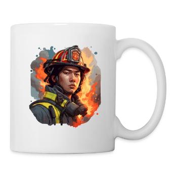 Pompier/Incendie/Incendie/Extinction/Héros - Mug blanc - blanc - Droite