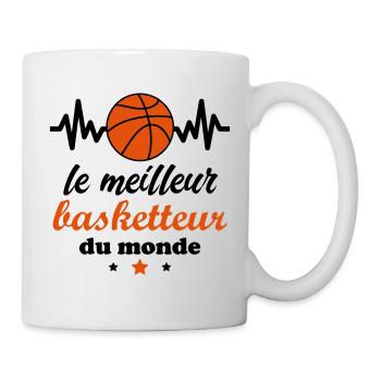 meilleur basketteur du monde, basket,basketteur - Mug blanc - blanc - Droite