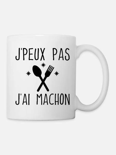 J'peux Pas J'ai Mâchon - Mug blanc - blanc