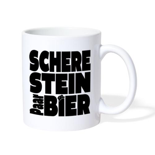 Schere Stein Paar Bier - Tasse