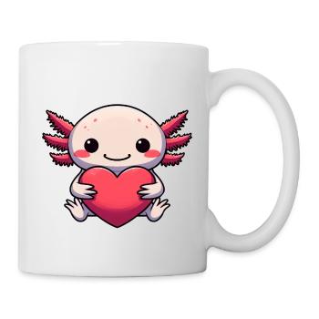 Axolotl Liebe - Verliebt, Freundschaft und "I - Tasse - Weiß - Rechts