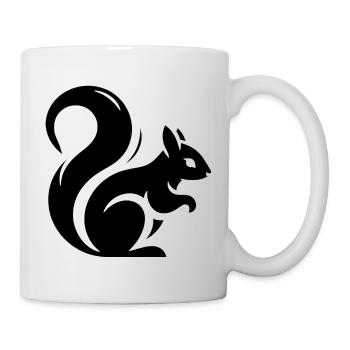 Minimalist Squirrel Silhouette - Mug - white - Right
