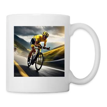 Mountainous Victory: The Yellow Jersey attacks - Mug - white - Right