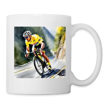 Au-delà du peloton - Mug blanc - blanc - Droite