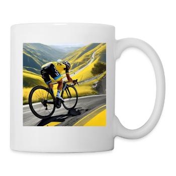 Der goldene Aufstieg: Racing Mountain Dreams - Tasse - Weiß - Rechts