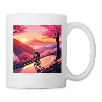 Kirschblütenzeit – Radtour - Tasse - Weiß - Rechts