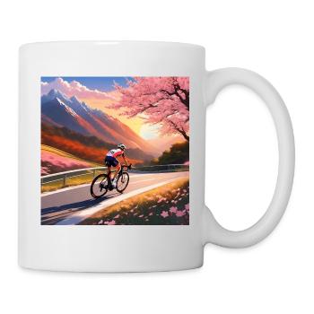 Radeln Sie durch das Kirschblütenglück – Japan - Tasse - Weiß - Rechts