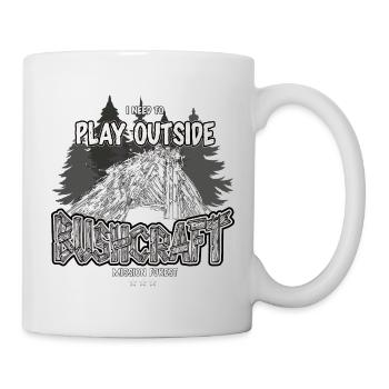 Bushcraft I need to play outside Outdoor Shelter - Mug - white - Right