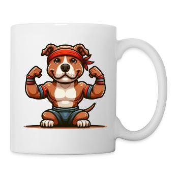 Pitbull The Body Builder - Mug - white - Right