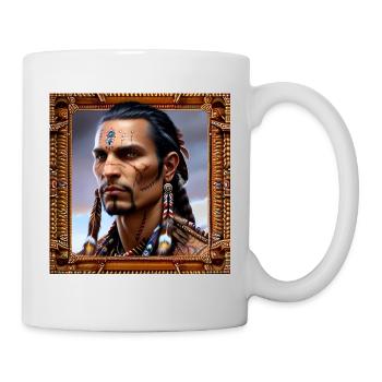 Homme de tribu amérindienne - Mug blanc - blanc - Droite