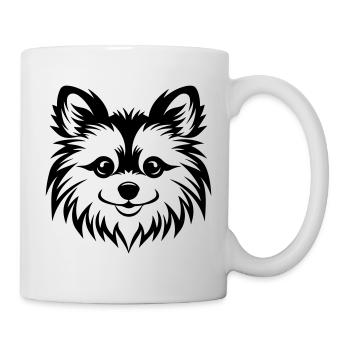 Pomeranian Pomeranian Dog Head - Mug - white - Right
