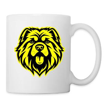 Tête de chien Chow Chow - Mug blanc - blanc - Droite