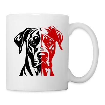 Great Dane Dog Head - Mug - white - Right