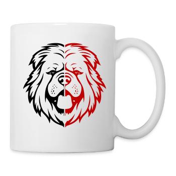 Tête de chien Chow Chow - Mug blanc - blanc - Droite