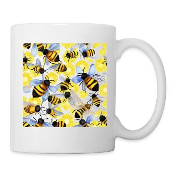 Les abeilles (aquarelle) - Mug blanc - blanc - Droite