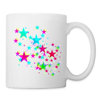 Stars, star, colorful stars - Mug - white - Right