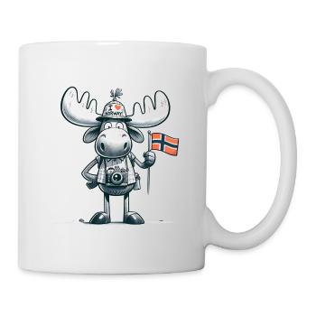 Norwegen-Enthusiast Elch - Tasse - Weiß - Rechts
