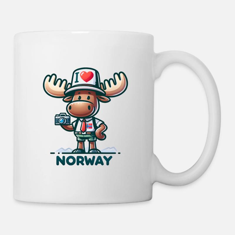 Norwegen Enthusiast Elch - Tasse - Weiß