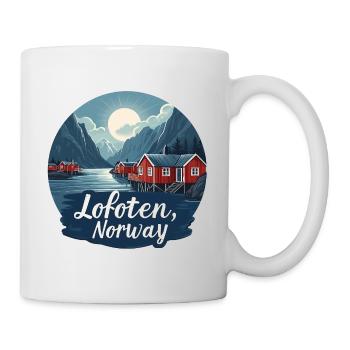 Majestueuse Lofoten Norvège - Mug blanc - blanc - Droite