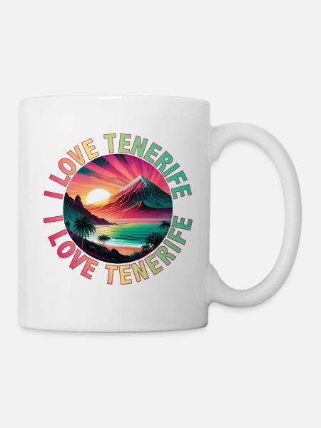 Vacances à Tenerife Soleil sur les îles Canaries Soleil de Tenerife - Mug blanc - blanc