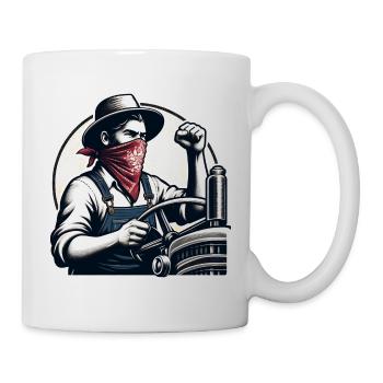 Agriculteur libre - Mug blanc - blanc - Droite