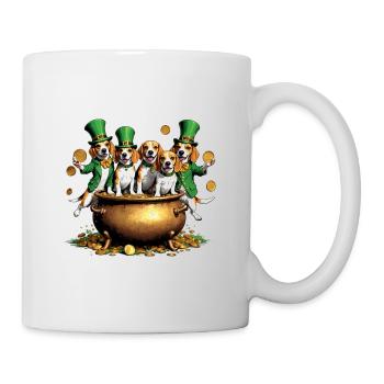 St. Patrick's Day Beagle I Irish Celebration - Tasse - Weiß - Rechts