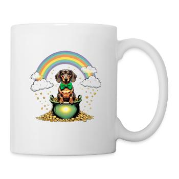 Rainbow Dachshund I Pot of Gold St. Patrick's Day - Mug - white - Right