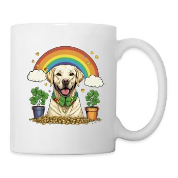 Clover St. Patrick's Day Labrador - Tasse - Weiß - Rechts