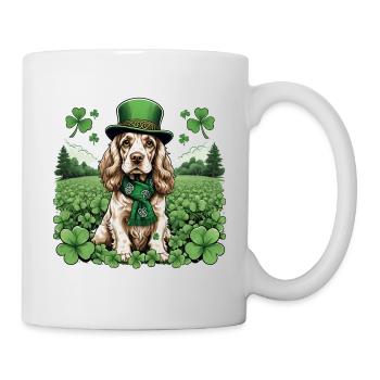 Irish Setter St. Patrick's Day Green Hat Pup - Tasse - Weiß - Rechts