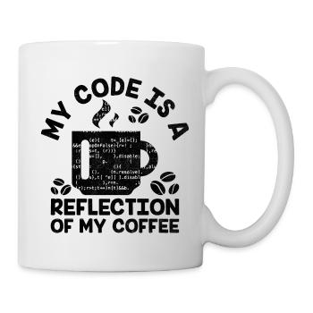 Café Codage Programmeur Codeur Développeur Nerd Coff - Mug blanc - blanc - Droite